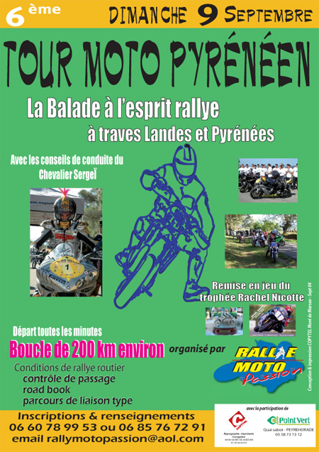Inscriptions ouvertes pour le Tour Moto Pyrénéen 2007