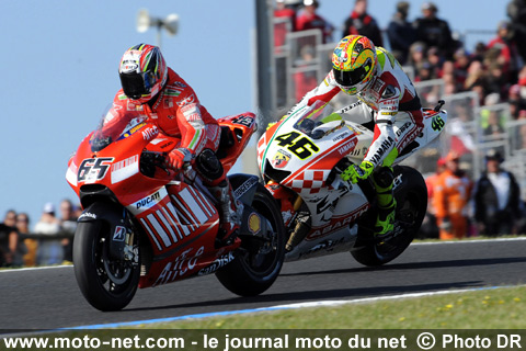 Loris Capirossi et Valentino Rossi - Grand Prix Moto d'Australie 2007 : le tour par tour sur Moto-Net.Com