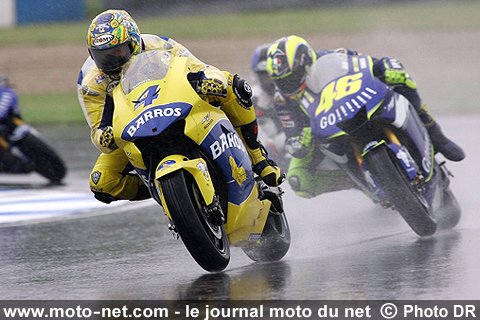 En 2005 sur sa Honda RC211V Pons - 2008 sans Alex Barros : syndrome du temps qui passe
