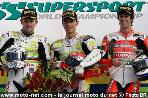  Kenan Sofuoglu 1er, Andrew Pitt 2ème et Joan Lascorz 3ème - Mondial Superbike Portugal 2008 : Bayliss et Sofuoglu : départ et retour gagnants !