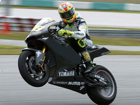 Valentino Rossi à la veille des essais sur le circuit de Sepang, le 23 janvier 2004