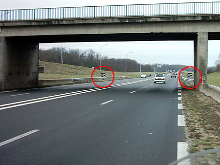 Les deux radars automatiques de la RN37 à hauteur de Chailly en Bière