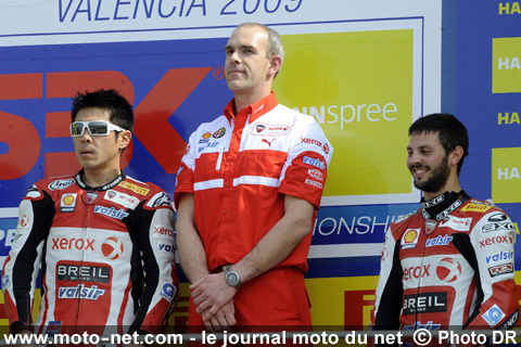 Haga 1er, Spies 2ème et Fabrizio 3ème - Mondial Superbike Valence 2009 : Haga prend le large à Valence