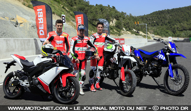 Joan Olivé, Efrén Vásquez et Pol Espargaró - Test Derbi 125 GPR ET DRD SM/R : Trois balles rouges déboulent cette année !