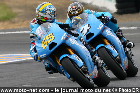 Loris Capirossi et Chris Vermeulen - Giro di Mugello : Tous à l'aspi de Valentino Rossi !