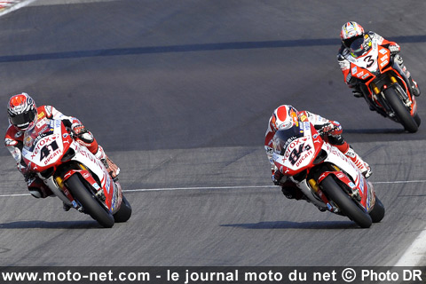 Haga, Fabrizio et Biaggi - Mondial Superbike Italie 2009 : Le suspense monte de deux crans à Imola !