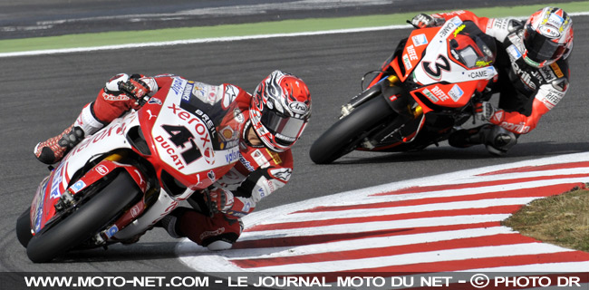  Haga et Biaggi - Mondial Superbike France 2009 : Haga conserve l'avantage à Magny-Cours