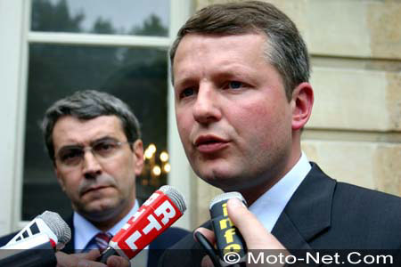 Gilles de Robien et Rémy Heitz recevaient aujourd'hui la Fédération française des motards en colère et la fédération française de motocyclisme