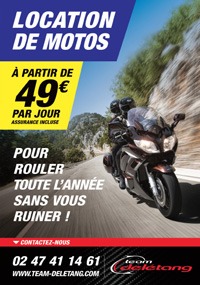 Promo sur la location moto et scooter chez Team Delétang