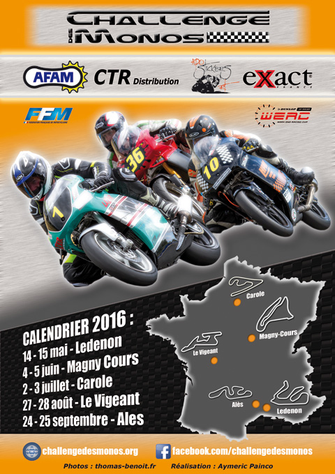 Le Challenge des Monos 2016 reprend ce week-end à Ledenon