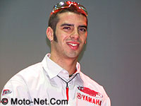 Le pilote italien Marco Melandri au sein de Fortuna Yamaha