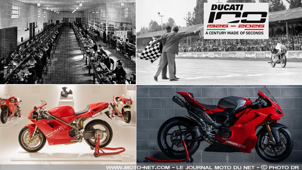 De 1926 à 2026 : 100 ans de motos Ducati 