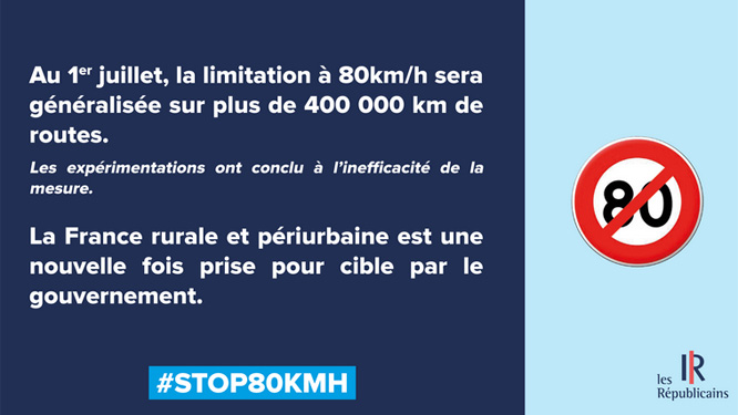 80 km/h : Les Républicains dénoncent une énième mesure technocratique et absurde