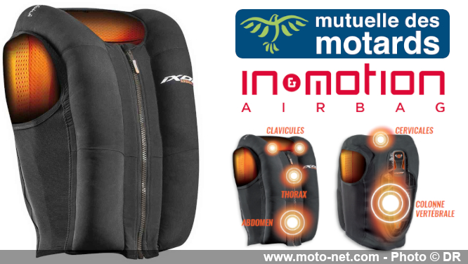 La Mutuelle des Motards prend en charge l'airbag électronique moto In&Motion