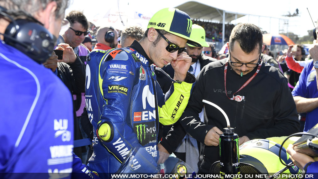 GP d'Australie - Rossi (6ème) : "Mon pneu glissait déjà un peu dès le tour de formation"