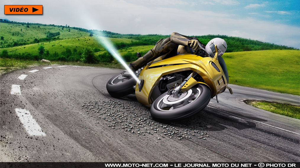 Bosch teste des propulseurs à gaz pour éviter la chute à moto