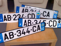 Les nouvelles plaques d'immatriculation en 2009
