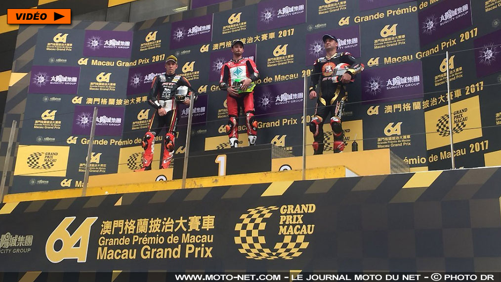 Glenn Irwin triste vainqueur d'un GP Moto de Macao 2017 endeuillé