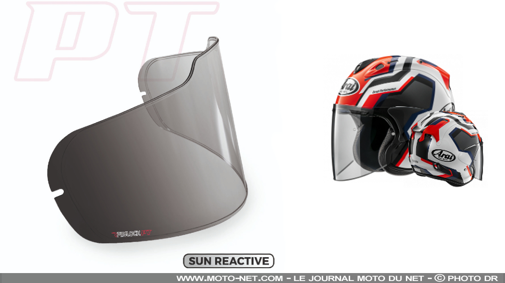 Une lentille antibuée photochromique pour les casques Arai