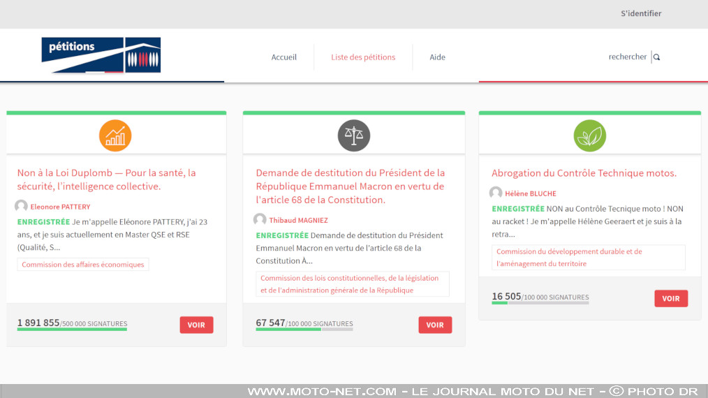 Une pétition citoyenne pour l’abrogation du contrôle technique moto

Sans doute plus efficace qu'un grand coup de rupteur en centre-ville, la pétition en ligne permet de fédérer énormément de monde : à cette heure, près d'1,9 million de français ont signé celle contre la loi Duplomb, 67 500 celle pour la destitution du Président Macron (!) et 16 500 celle contre le contrôle technique moto. Explications.
