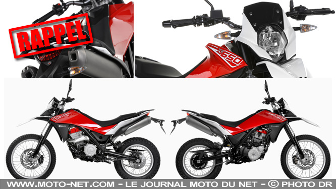 Husqvarna rappelle les TR 650 Terra et TR 650 Strada 2013 et 2014