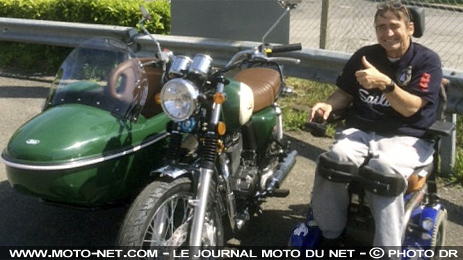 Un motard devenu paraplégique offre un side-car au centre de rééducation de Berck