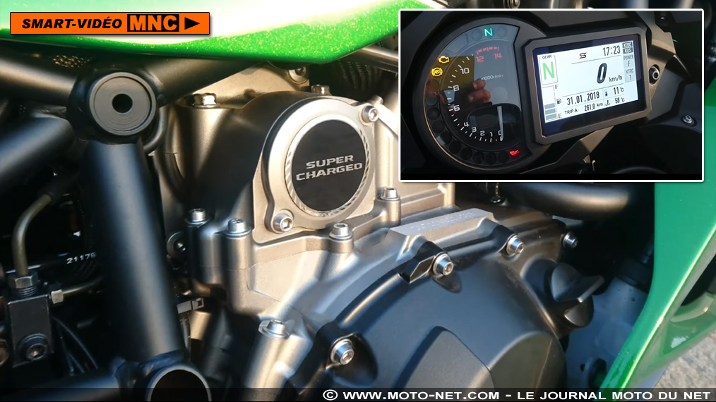 Smart-vidéo en direct de l'essai Kawasaki Ninja H2 SX