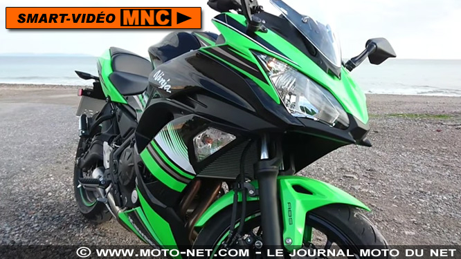 Smart-vidéo en direct de l'essai Kawasaki Ninja 650