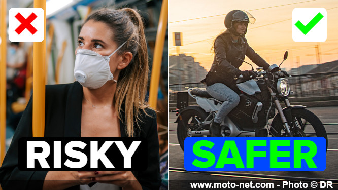 La bataille d'Angleterre pour les avantages de la moto face aux risques de Covid19