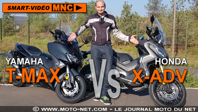 Duel Honda X-ADV Vs Yamaha T-Max: smart-vidéo en direct de notre essai
